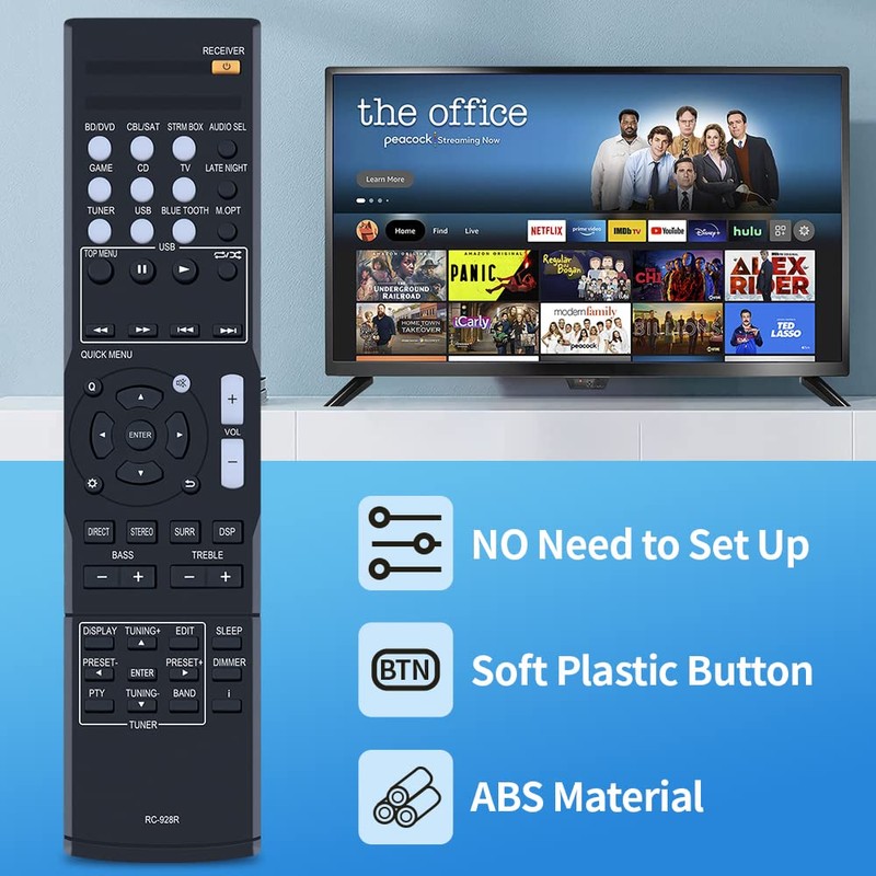 RC-928R New Replace Remote Control fit for Onkyo AV Receiver