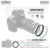 82mm to 72mm Step Up Ring Filter Adapter Black Metal