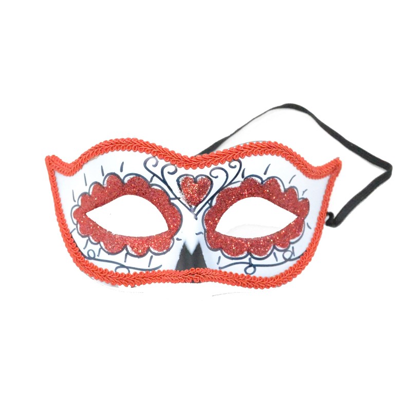 Z&H Red Face Mask - Day of the Dead Mask,