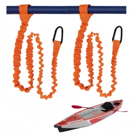 Granmagazz 2 Stück Paddelleine für Kajak, Leine für Paddel, Kajak Paddle Leash, 1,5 m ausziehbar Kajak Paddle Leash mit Karabiner für Kanu, Boot, Kajak (Orange)