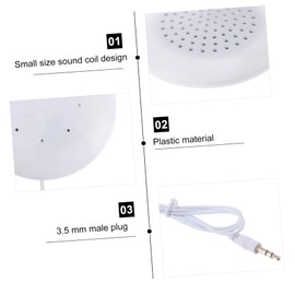 Mikinona Mini Portable Under Pillow Speaker for Sleeping Small Bedside Music Pillow Speaker with Stereo Sound Plastic Material Easy Connection for Phones and CD Players