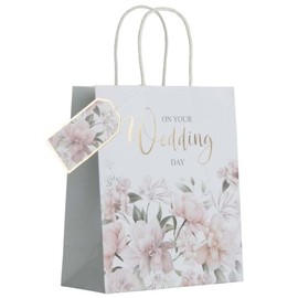 Wedding Day Gift Bag with Tag Floral Pattern Eco Friendly 100% Recyclable 5111
