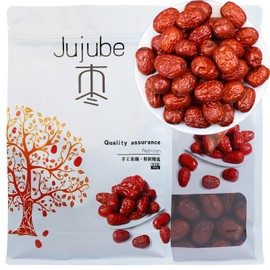 DOZO Dried Red Dates 100% Natural Sweet Chinese Jujube Dried Fruit Superfood No Sugar Added, No Addition 红枣 大枣 17.64oz/500g