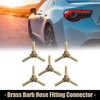 X AUTOHAUX 4mm Brass Hose Barb Fitting Y-Shaped 3 Way
