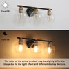 Bathroom Vanity Light, 3-Light Black Bathroom Light Fixtures with Electroplated