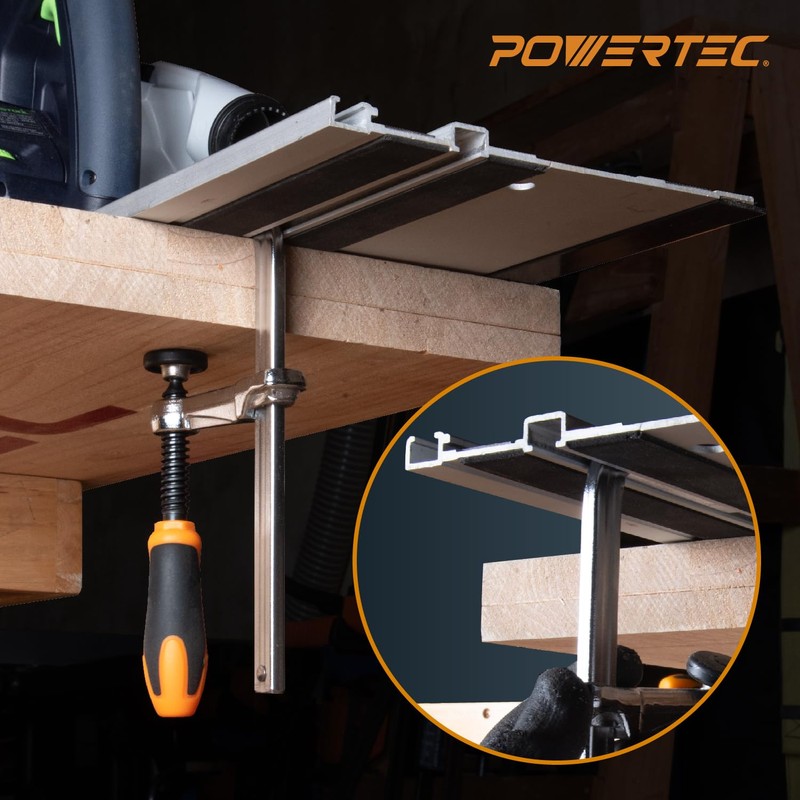 POWERTEC 110" Track Saw Guide Kit for DeWalt, Includes 2PK