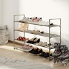 Home-Complete Shoe Rack with 4 Shelves – Four Tiers for