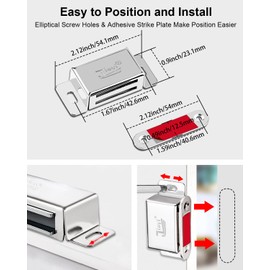 Jiayi Cabinet Magnetic Catch 4 Pack Magnetic Cabinet Latch 30 lbs Cupboard Door Magnets Catch Heavy Duty Kitchen Cabinet Magnetic Door Latches for Wardrobe Door Close Closet Closure