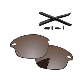 PapaViva Replacement Lenses & Rubber Kits for Oakley Fast Jacket OO9097 71mm Sunglass Vivid Bronze Pro+ Anti-reflective Polarized