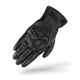 SHIMA HERO GLV Motorcycle Gloves Men's Leather Short Summer Motorcycle Gloves Protection Touchscreen City Leather Gloves Motorcycle Ventilated Reinforced Perforated Lightweight (Men, Black, XL)
