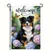 Australian Shepherd Spring Summer Garden Flag 12x18 Double Sided