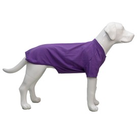 Lovelonglong Pet Clothing Dog Costumes Basic Blank T-Shirt Tee Shirts for Medium Large Dogs Purple XXL+