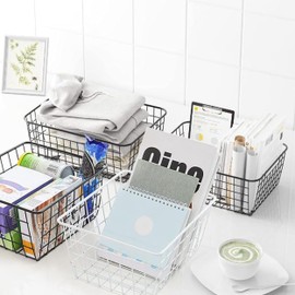 PARENCE.- Cestino portaoggetti in metallo - Organizer rettangolare 28x22x12,5 cm - Contenitore multiuso per bagno, ufficio, cucina e decorazione - Finitura opaca