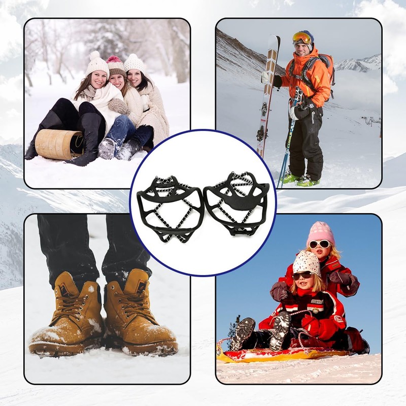 Luckious 1 Pair Ice Grippers for Shoes - Stay Surefooted