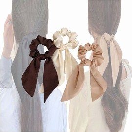 스크런치 곱창밴드 실크 리본 묶음 머리끈 리본 헤어 (WFLQ8KL) Scrunchie Chiffon Band Silk Ribbon Hair Tie Ribbon Hair (WFLQ8KL)