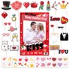 32 Pcs Valentine’s Day Photo Booth Props, Selfie Photo Props