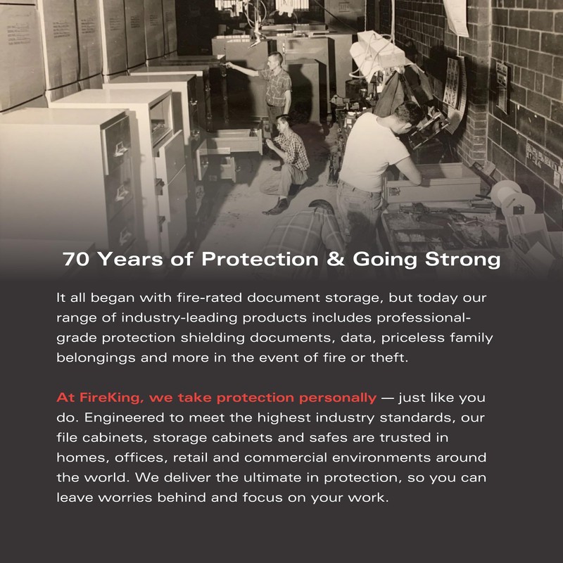 FireKing Mini Safe with Single Nose Lock, Lock Box for