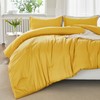 Litanika Mustard Yellow Comforter Set King Size, 3 Pieces Lightweight