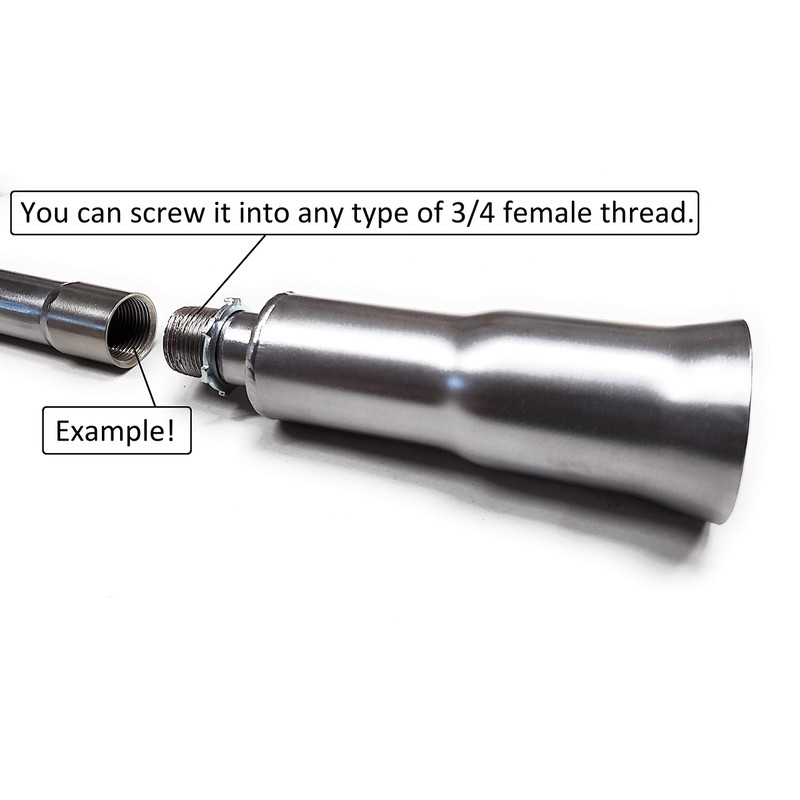 Exhaust tip 3/4 NPT for: Predator 212cc, GX160, GX200, DuroMax