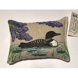 Balsam FIR Pillow 3"x5" Loon Purple Lilac Lilypad Sachet Pines Cent Lodge Style