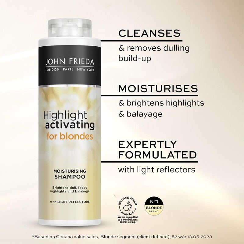 John Frieda Sheer Blonde Highlight Activating Moisturising Shampoo for Blonde