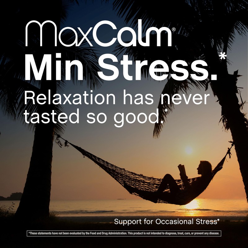 Max Calm Relaxing Drink Mix | Raspberry-Lemonade Flavor | Magnesium