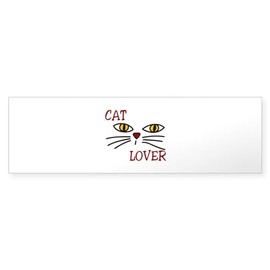CafePress CAT Lover Bumper Sticker 10"x3" Rectangle Bumper Sticker Car Decal (10 Pack)