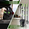 Dog Pooper Scooper, Long Handle Adjustable Metal Swivel Bin &