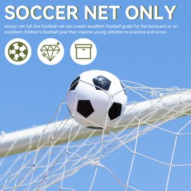 Football Goal Net, Sports Soccer Replacement Goal Nets Soccer Goal Net Soccer Netting for Backyard Games and Training for Adults and Youth Soccer Practice (24X8 FT)