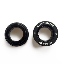 RISINGFIT Olympic Barbell Clamps 2 Inch, Press Lock Quick Release Locking Weight Clips, Black Heavy Duty Barbell Collar Pair for Weightlifting, Fitness, Workout, and Strength Training