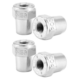 QWORK Car Battery Post Adapter Set, Zinc Alloy Converters for Top/Side Post Automotive, Truck, and Marine Battery Terminals with 3/8" Thread, 4 Pcs