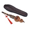 Handmade C Key Hulusi Gourd Black Bamboo Flute with Alloy,