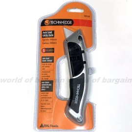 Techni Edge HEAVY DUTY Utility Knife Box Cutter Retractable Slide Carpet Razor Blade Autoloa