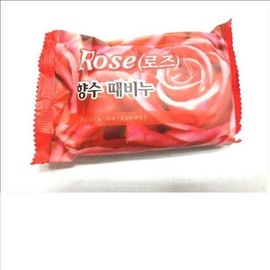 JQ 향수때비누(로즈) 목욕비누 보습때비누 미용비누 Rose Scented Soap Bath Soap Moisturizing Soap Beauty Soap