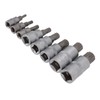 8PCS Hex Bit Set 1/2in 1/4in 3/8in Iron Hex Heads