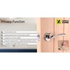 HANDLEZONE® Zena Privacy Lever On Round Rose Door Handles, with