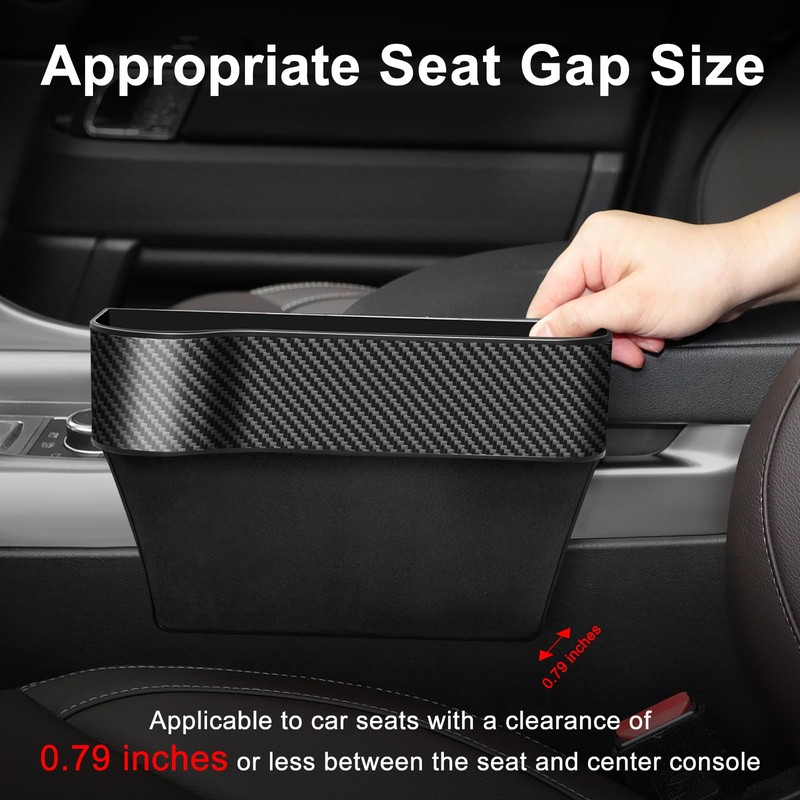 Car Seat Gap Filler Organizer, 2 Pack Multifunctional Auto Console