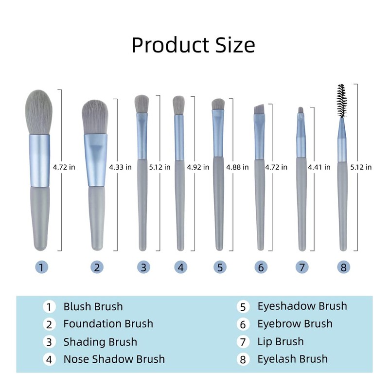 Make Up Brush Set Professional 8-Piece Set of Brush Set