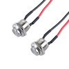 DMWD 2pcs 12mm Super Mini Metal Waterproof Anti-Vandal Momentary Push