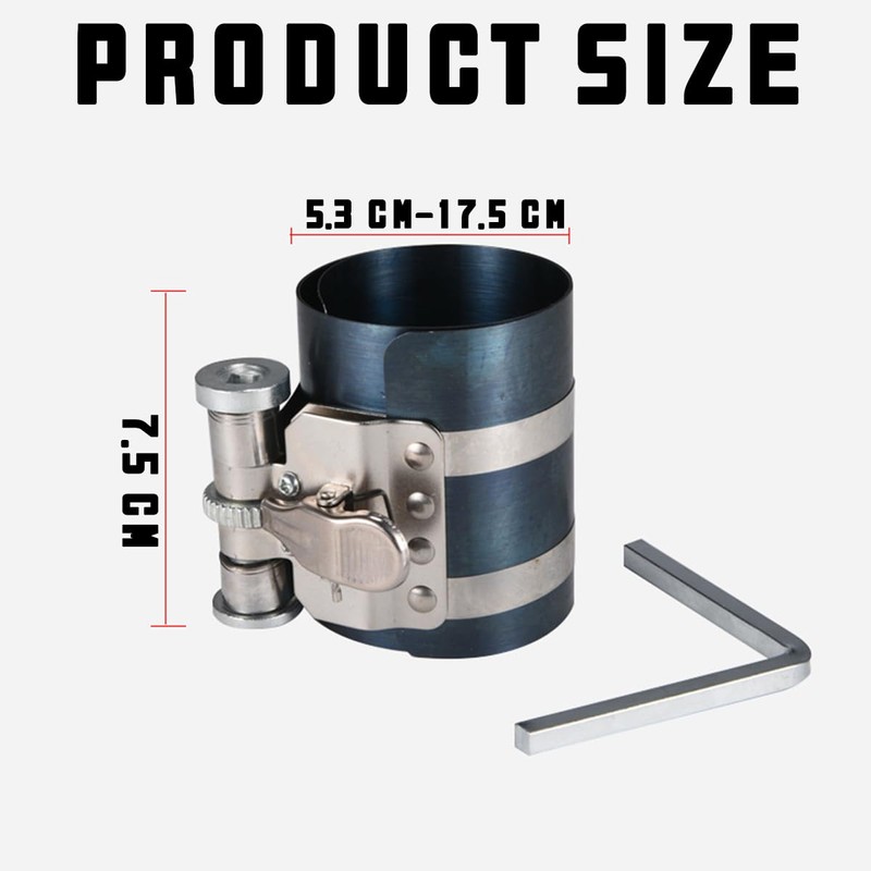 CGEAMDY Piston Ring Compressor, Piston Ring Tension Strap, Piston Tension