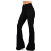 KDF Women's Black Bell Bottom Jeans for Women High Waisted