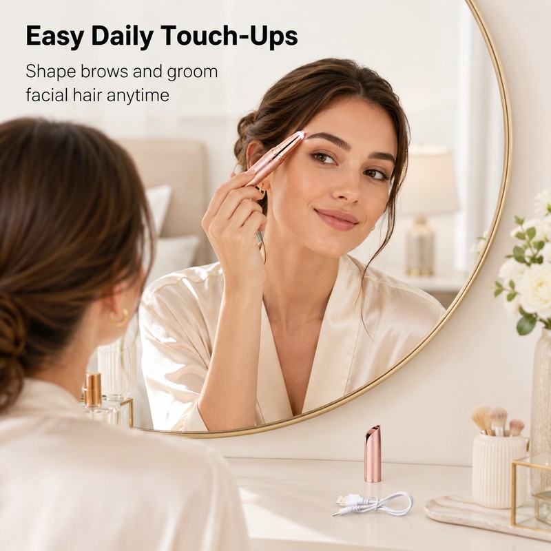 Electric Eyebrow Trimmer for Women – Portable Facial Hair Remover
