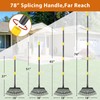 Rake for Leaves: Large 18" Wide Metal Leaf Rake, 65”