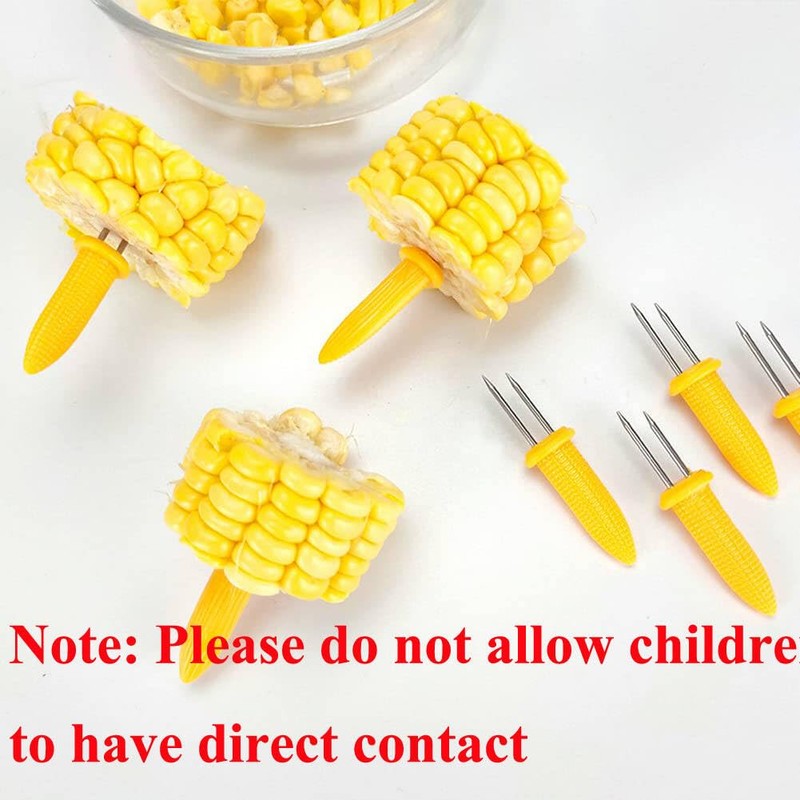 24 Pack Stainless Steel Corn Holders - Corn on the