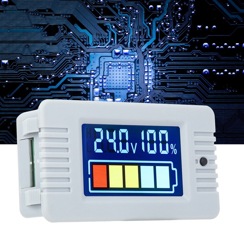 Battery Capacity Indicator LCD Digital Display Voltmeter Power Tester 0~100V