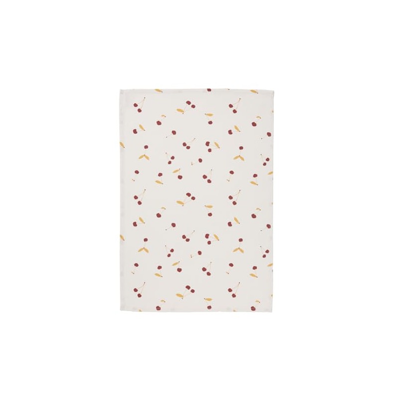 Coucke Printed Cotton Tea Towel 50 x 75 cm Cherry
