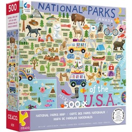 Ceaco - National Parks Map - 500 Piece Jigsaw Puzzle