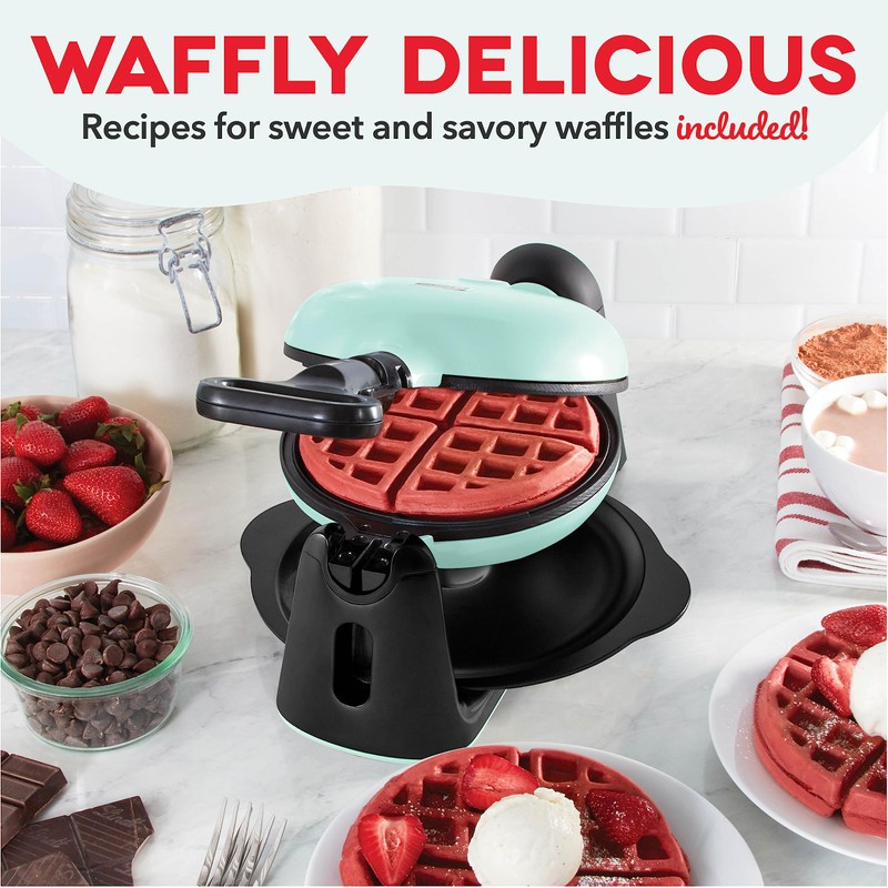 DASH Flip Belgian Waffle Maker – 1” Thick Waffle Mold,