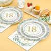 18th Birthday Party Supplies, Sage Green 9in 7in 18th Birthday