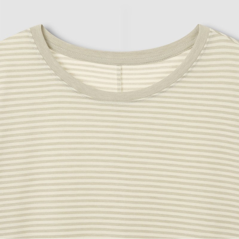 JAJU [JAJU] Soft Short Sleeve Pajama Dress_Light Beige